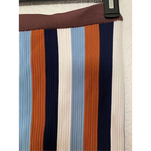 PH5 Striped Ribbed Knit Mini Skirt Brown Multicolor Size 5/US 2 - Picture 6 of 12